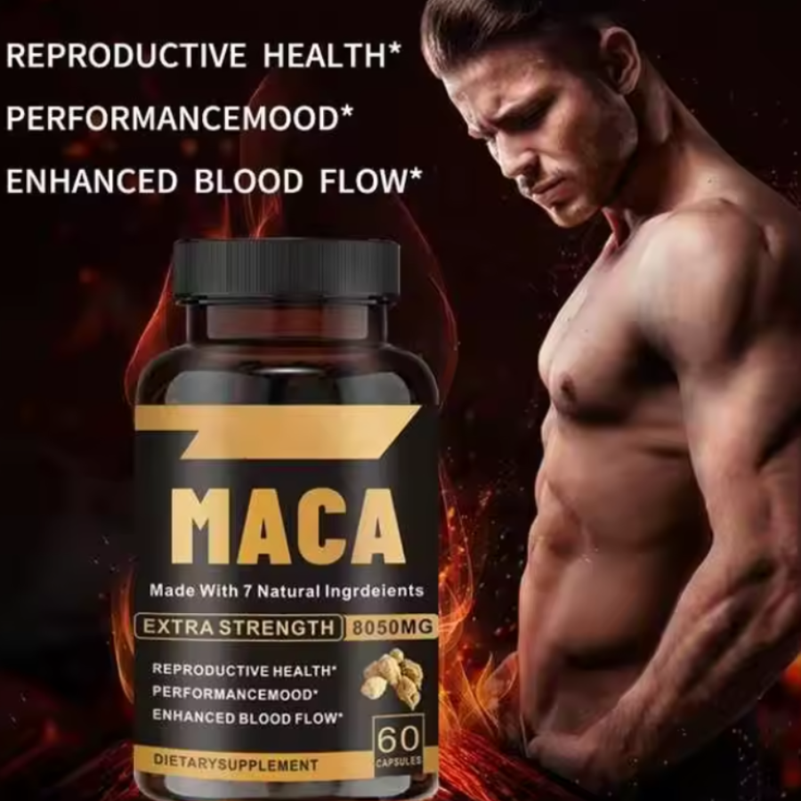Maca Negra 8050 mg – 60 Cápsulas Suplemento Testosterona