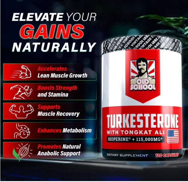 Turkesterone Suplemento Natural con Tongkat Ali 120 Cáps