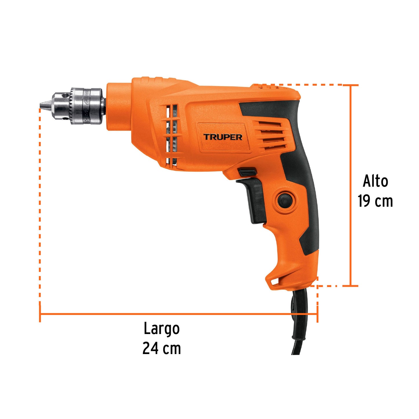 Taladro Eléctrico Truper Pro 3/8", 400W, Compacto y Potente